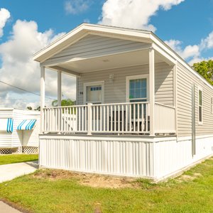 Cottage rentals have private bedroom, bathroom and kitchenette.