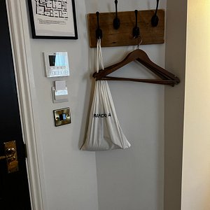 The only hanging space in a deluxe room/suite