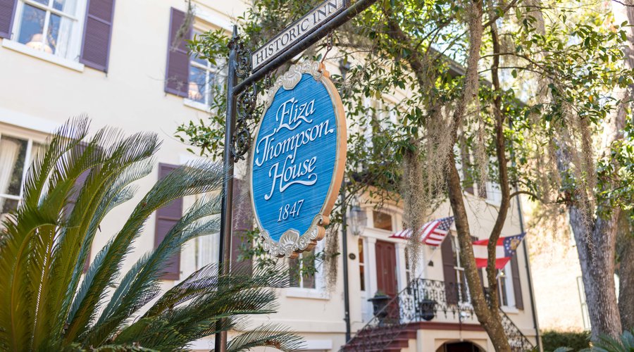 The Eliza Thompson House on Savannah's prettiest street, Jones Street.