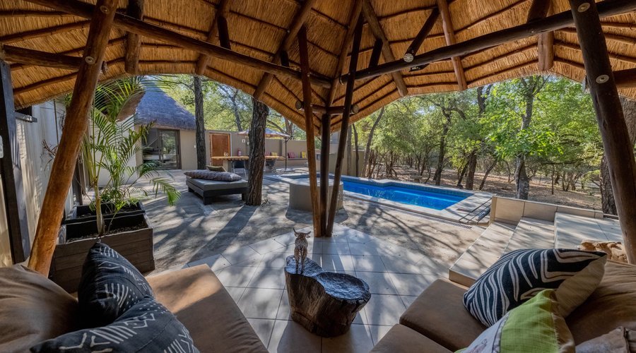 Sky Villa is all about outdoor living! The patio has a comfortable sitting area. 