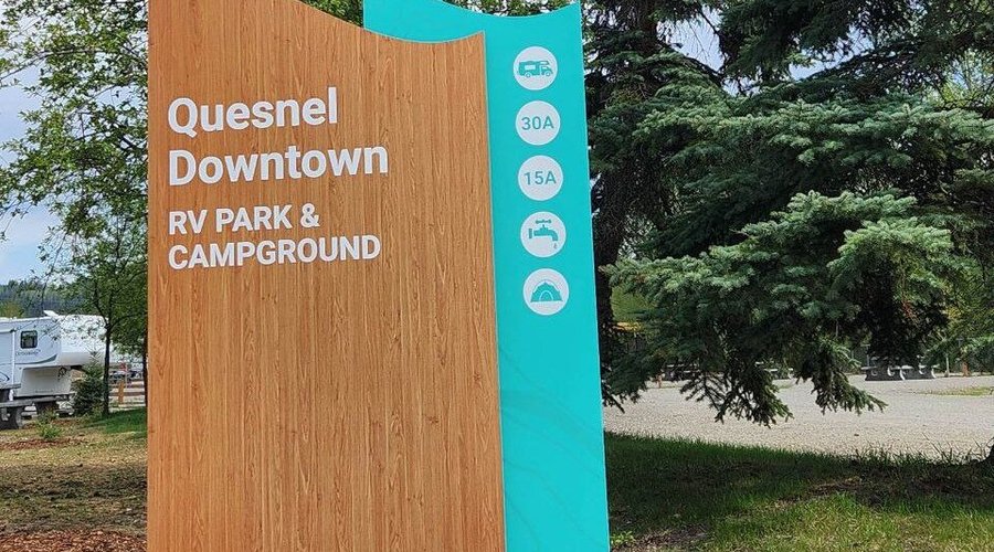 Quesnel Downtown RV Park & Campground entrance sign