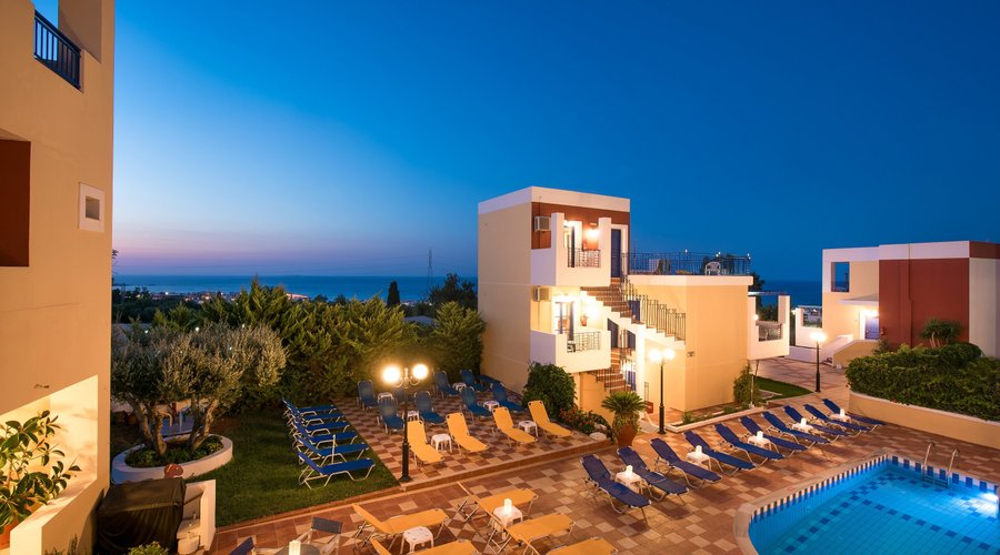 MAIN POOL AREA & VIEW BY NIGHT