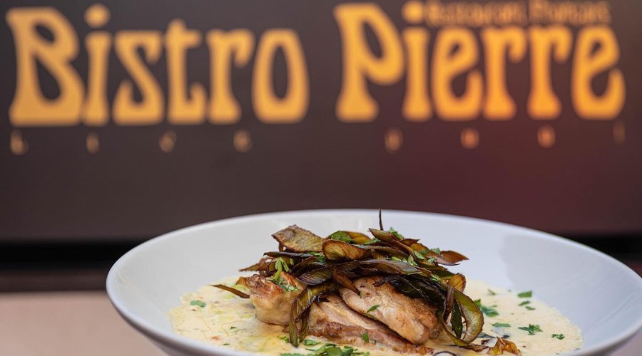 Poulet A La Comtoise!  Our delicious oven-baked chicken supreme served in a compte cheese and leek sauce! One of our highly commended dishes here at Bistro Pierre! 