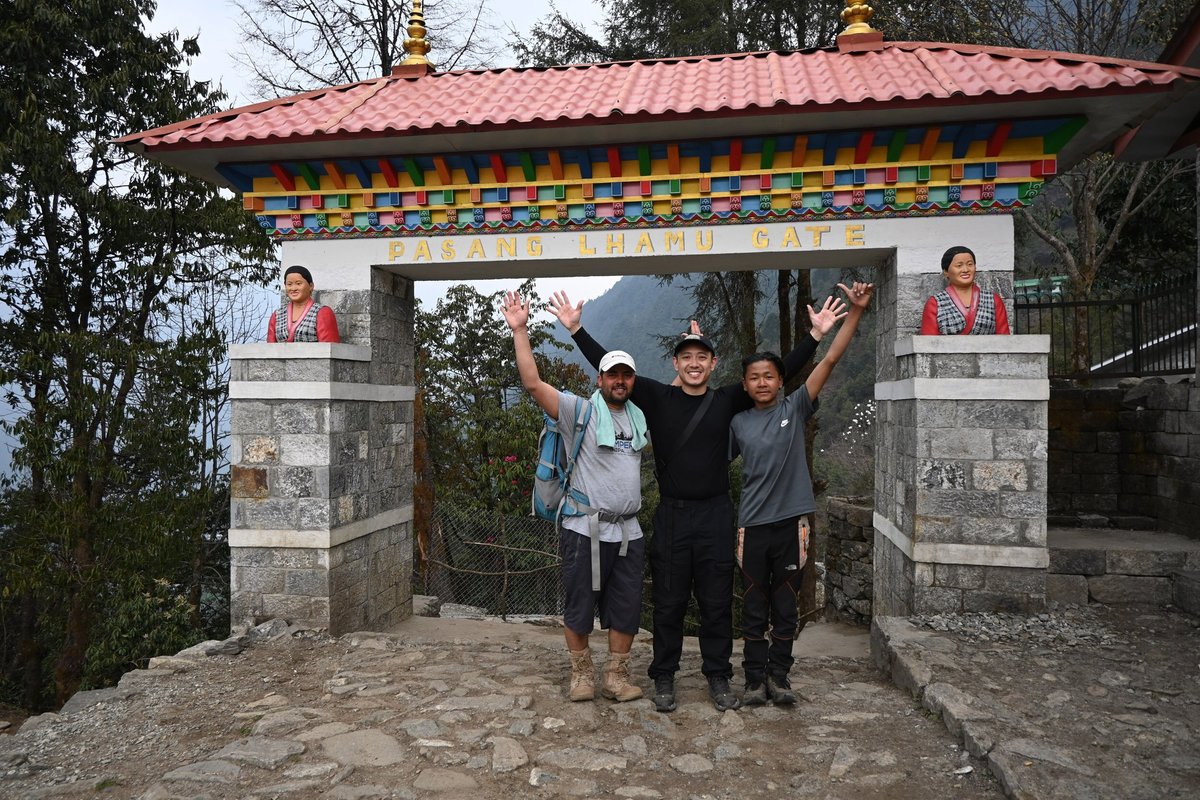 Pasang Lhamu Gate with Santosh and Bikram of Imperial Nepal