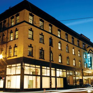 Exterior of Ace Hotel at night