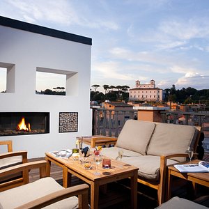Terrace with view over Rome