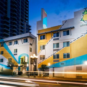 Hotel ZExteriors Hotel Front Dusk