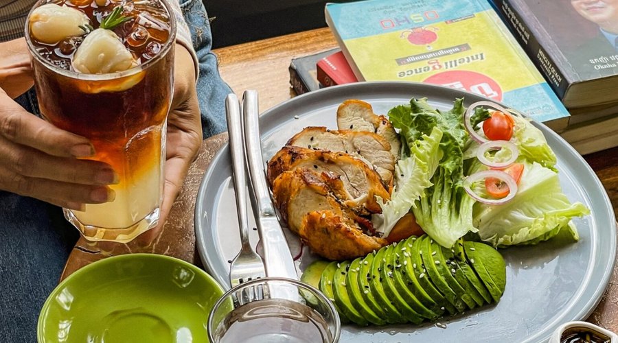 Healthy food and drink on our rooftop, don't miss it while you visit here. Probably save it in your wish list.