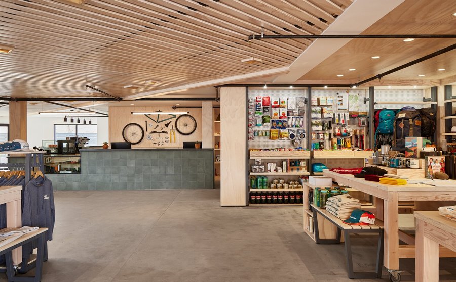 Gear shop and front desk area