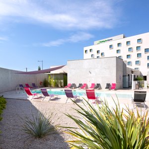 Outdoor pool opened during summer season