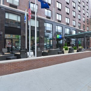 Comfortable entrance and patio to welcome our guests