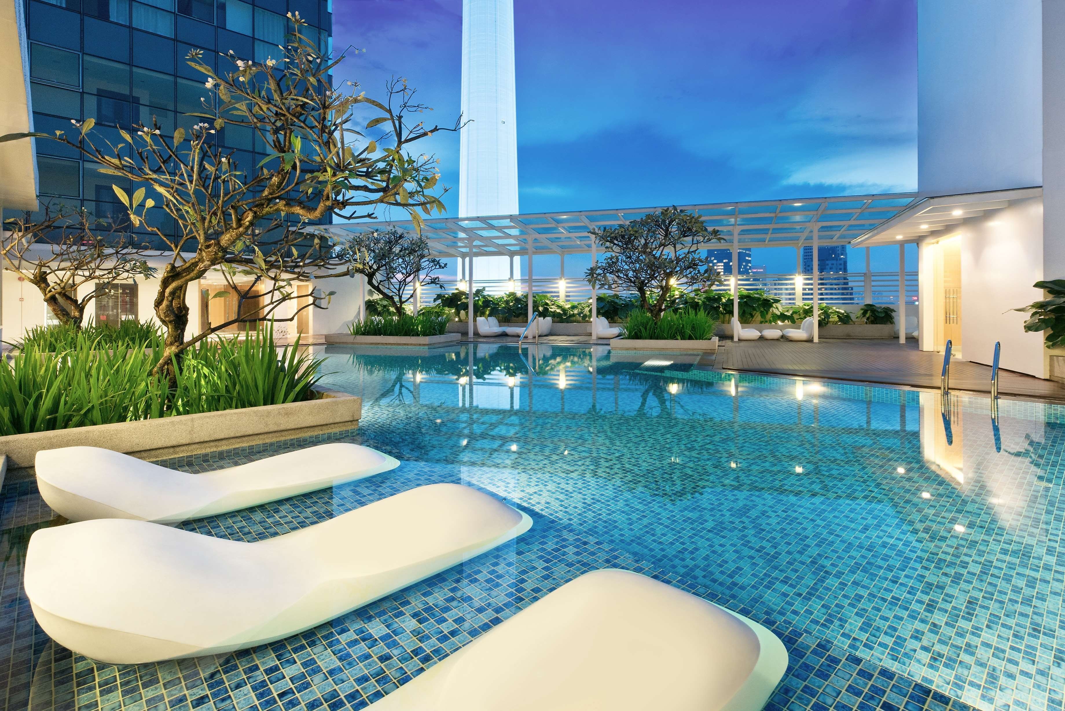 Great pool area with awesome view of KL tower - Picture of Oasia Suites  Kuala Lumpur by Far East Hospitality - Tripadvisor