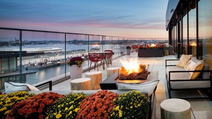 Our 12th floor roof top guest lounge and patio area  - Great for renting a private event! 