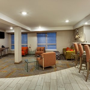 Our lobby's nooks allow for guests to gather and chat over drinks.