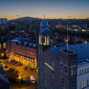 Hotel Exterior at Sunset