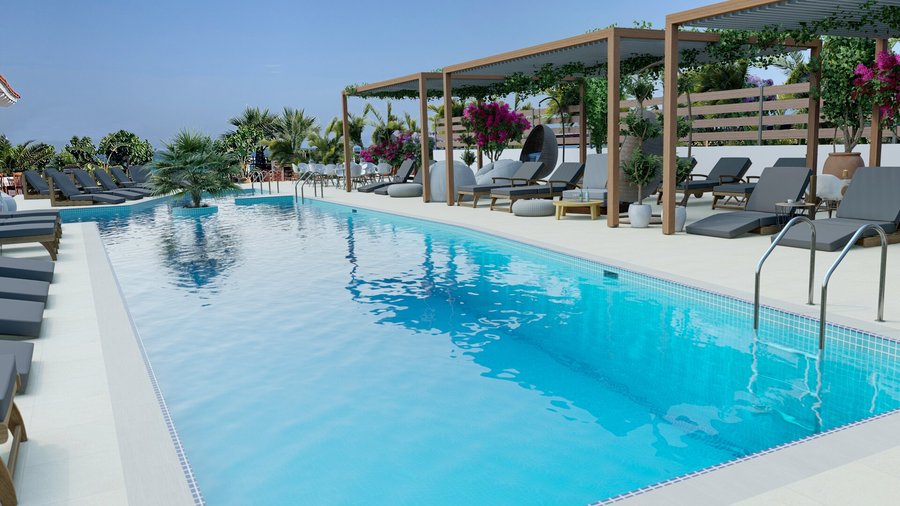 Amnissos Main Swimming Pool area