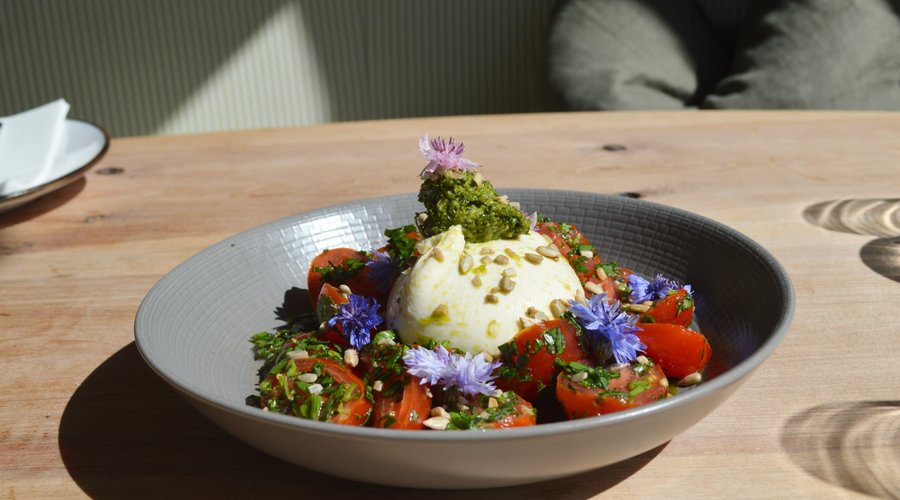 La Latteria burrata served with Nutbourne tomatoes. 