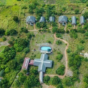 Aerial view of property