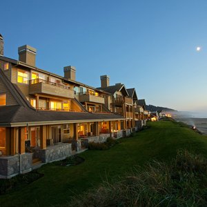 Oceanfront front lawn, facing Haystack Rock 