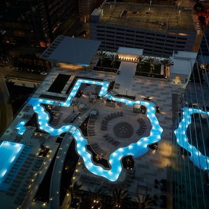 Lazy River View at Night