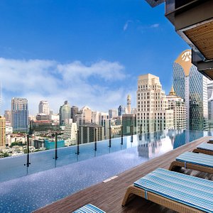 Take Bangkok in from our rooftop infinity swimming pool