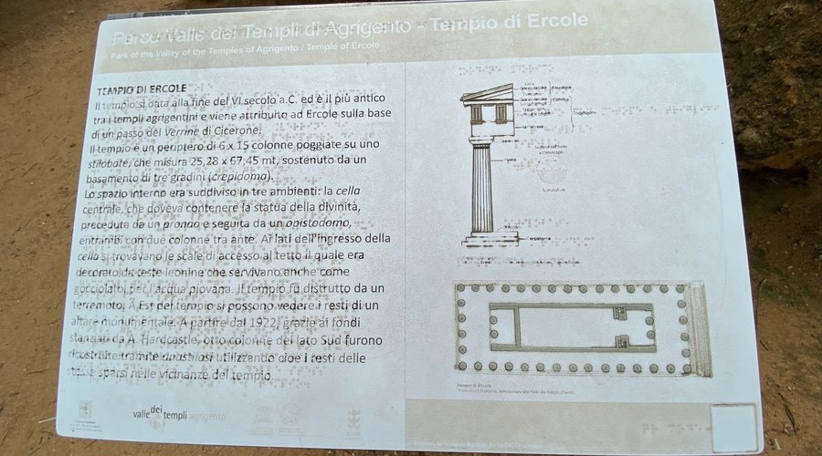 Tempio di Ercole, Valle dei Templi, Agrigento, nella meravigliosa Sicilia