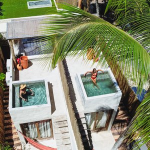Piscina privativa Rooftop das Suítes Remo e Canoa  - Pousada Zinga Caraíva