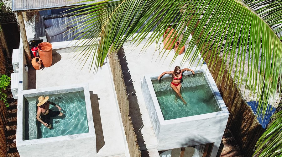 Piscina privativa Rooftop das Suítes Remo e Canoa  - Pousada Zinga Caraíva