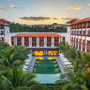 Outside View with Central Pool