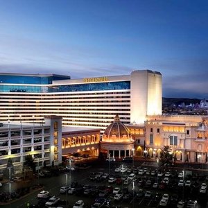 Peppermill Dusk Exterior