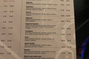 Cardápio