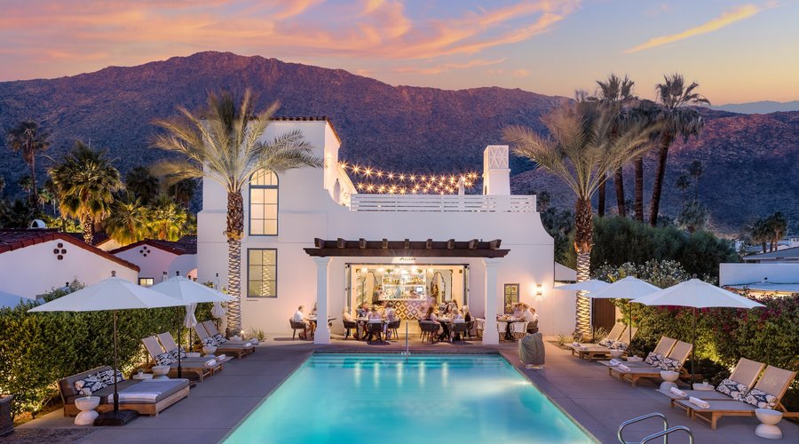 The La Serena Villas pool, our on-site restaurant, Azúcar, and rooftop bar, Sugar High