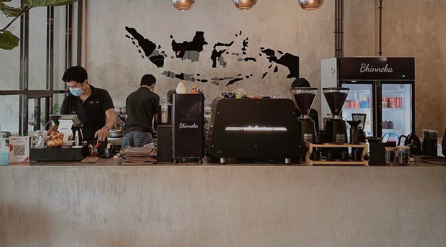 Indonesian Restaurant with Industial Interior Design