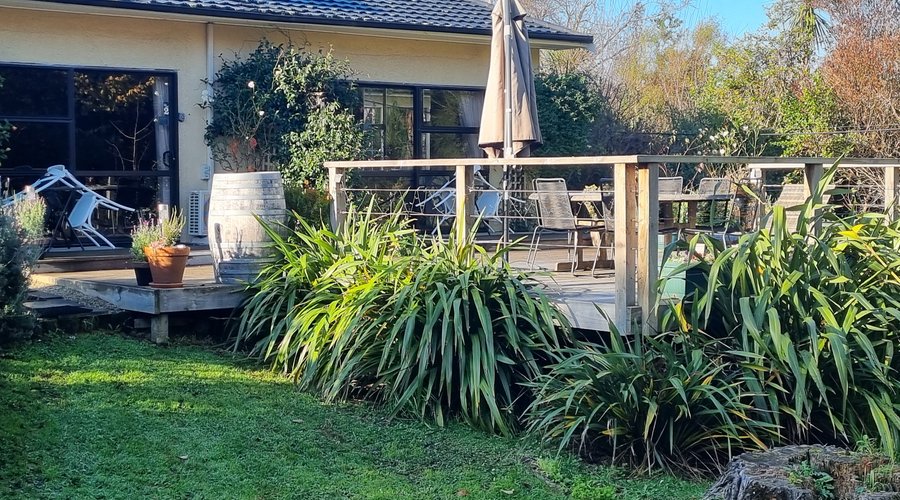 Private deck area for guests to enjoy