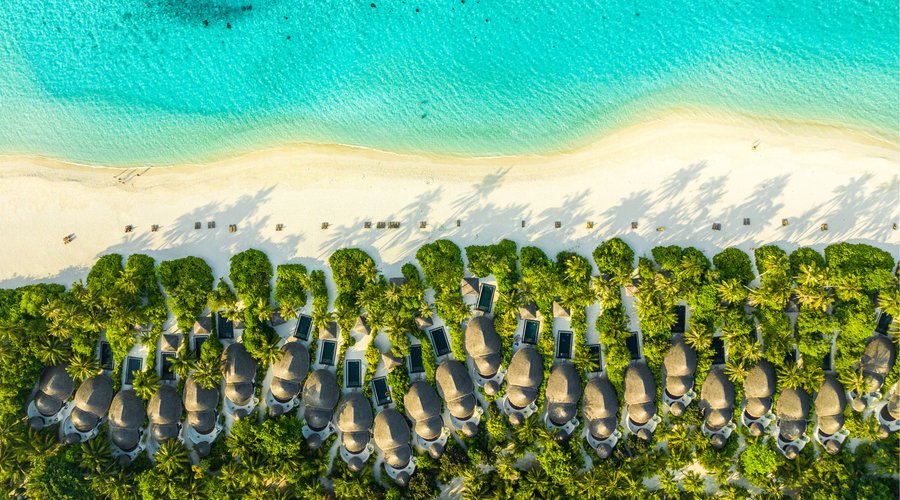 Aerial of Beach Villa