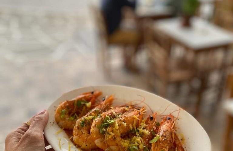Grilled Aegean shrimps!