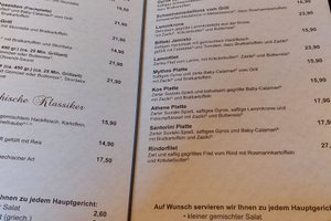 Speisekarte