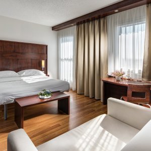 Comfort Hotel Olomouc Centre in Olomouc, image may contain: Screen, Monitor, Computer Hardware, TV