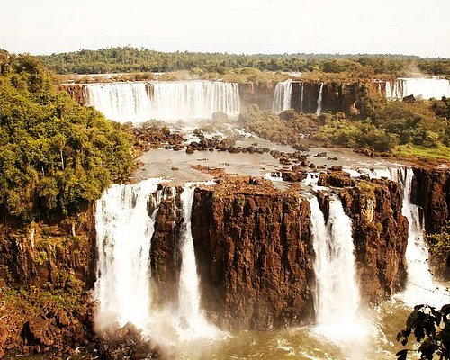 Beautiful Aerial View of Iguazu Falls, One of the Most Beautiful