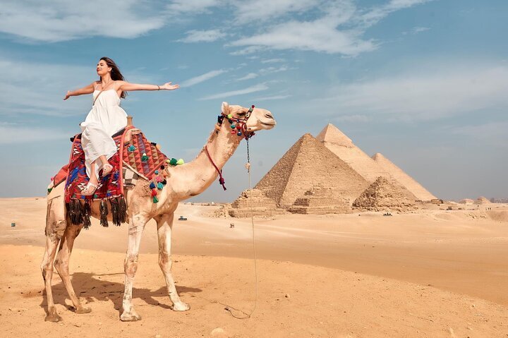 2024 (Cairo) Private tour Pyramids of Giza, Sphinx with Camel Ride and ...