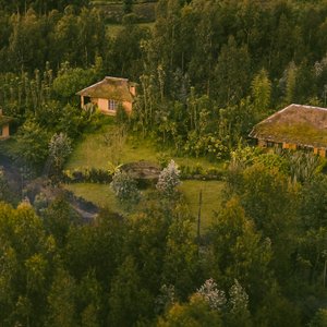 Aerial View of the Cottages