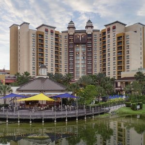 Back Bay Pool Bar and Grill overlooks the 10-acre lake