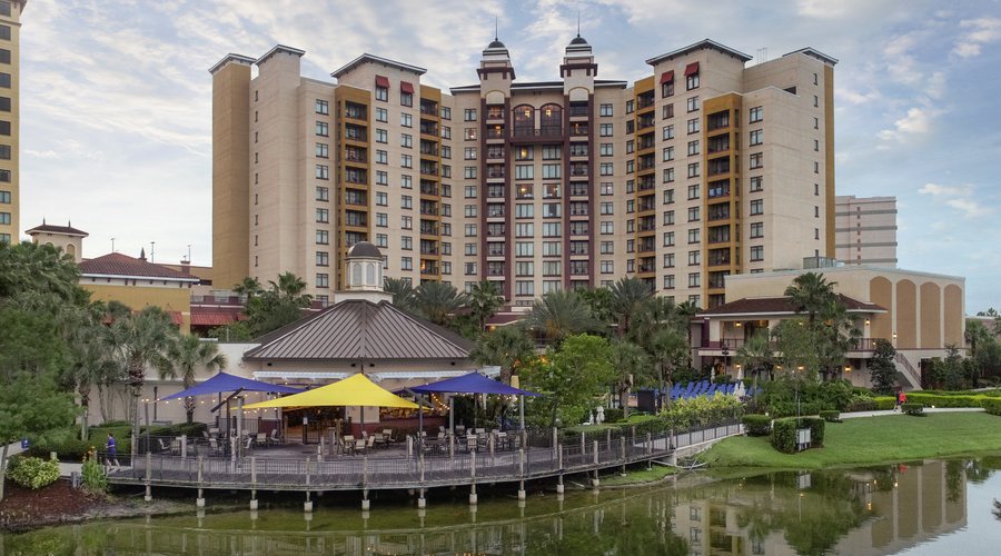 Back Bay Pool Bar and Grill overlooks the 10-acre lake