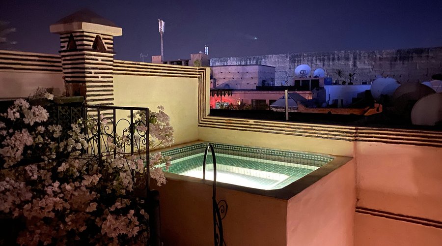 Enjoy a city view from our rooftop pool 