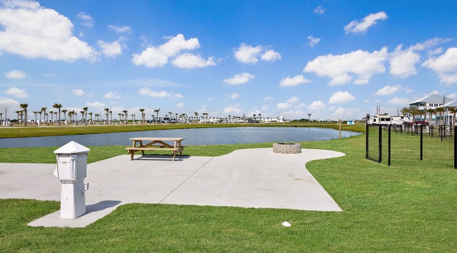 Camp Margaritaville RV Resort Crystal Beach offers a variety of site types to fit your camping needs including sites with private dog pens. 