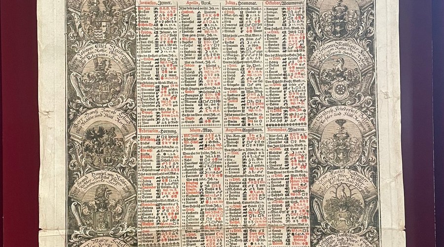 Haus der Stadtgeschichte - 1742 calendar