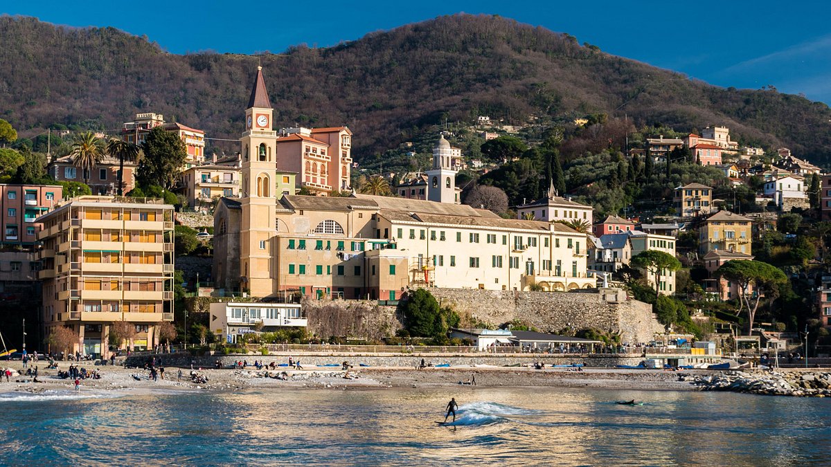 Surfers in Recco, Italy