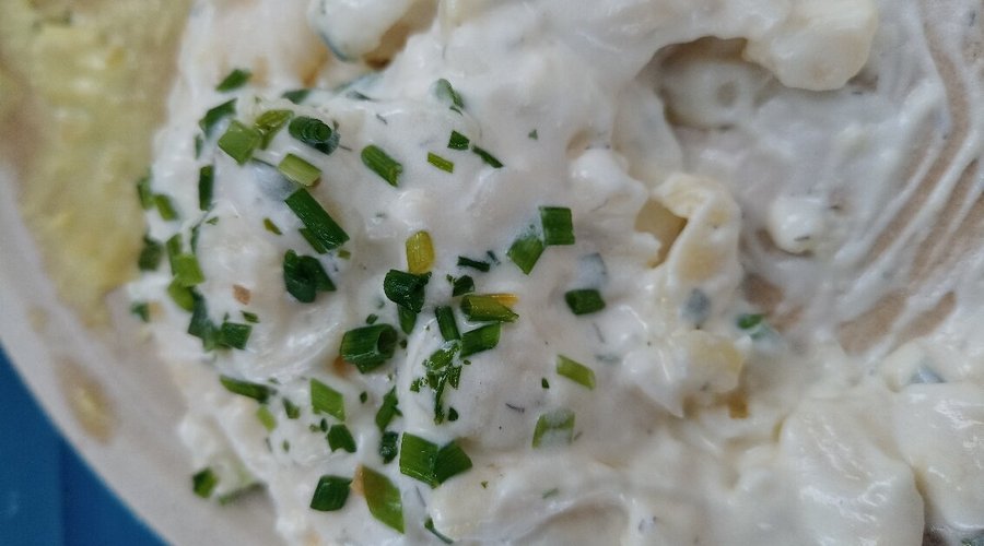 God fish'n'chips, men kartoffelsalaten er ikke noget at råbe hurra for