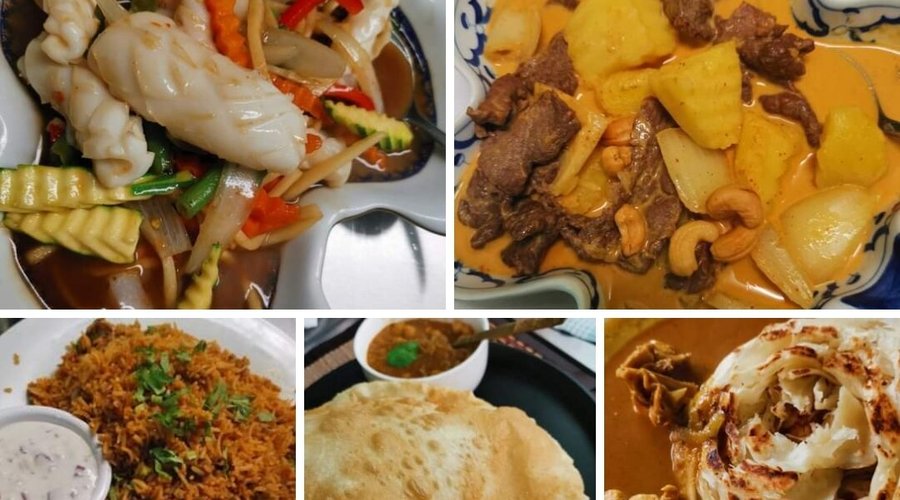 Variety of options from Thai and Indian cuisine😍