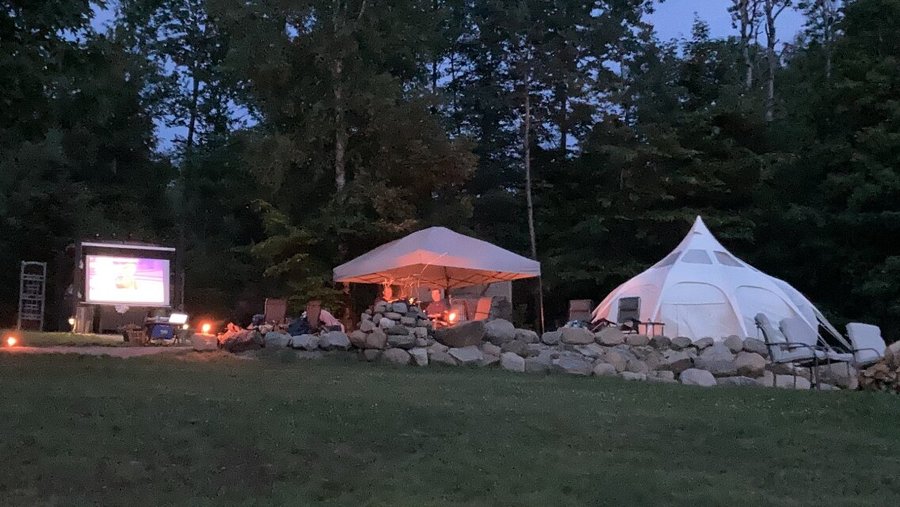 Movie night up at New Glampshire! 